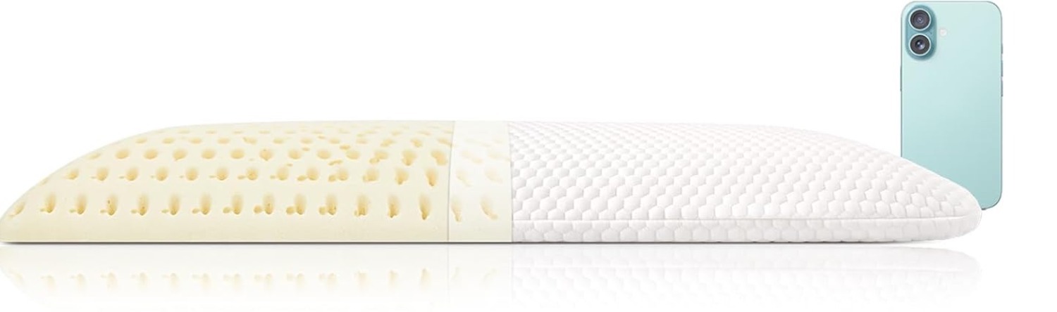 Slim Sleeper Thin Latex Pillow dimensions and specifications