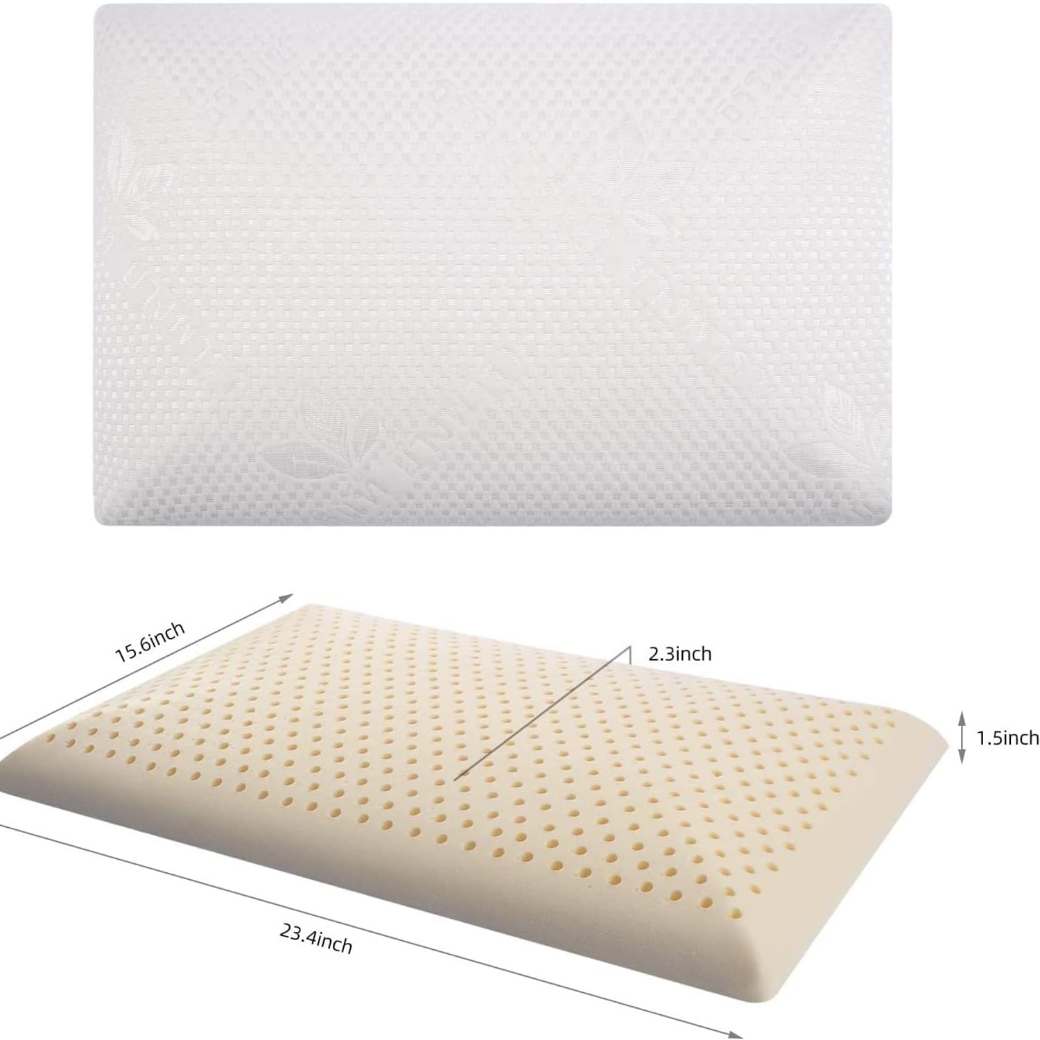 Slim Sleeper Thin Latex Pillow dimensions and specifications