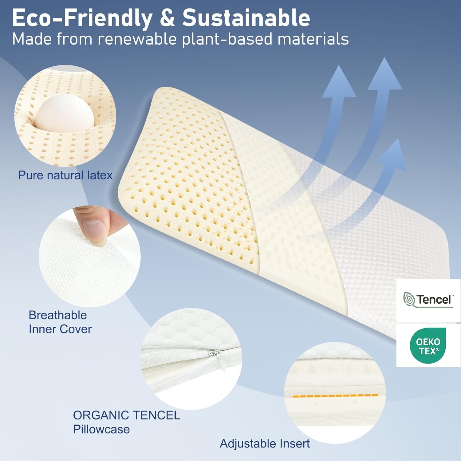 Slim Sleeper Thin Latex Pillow