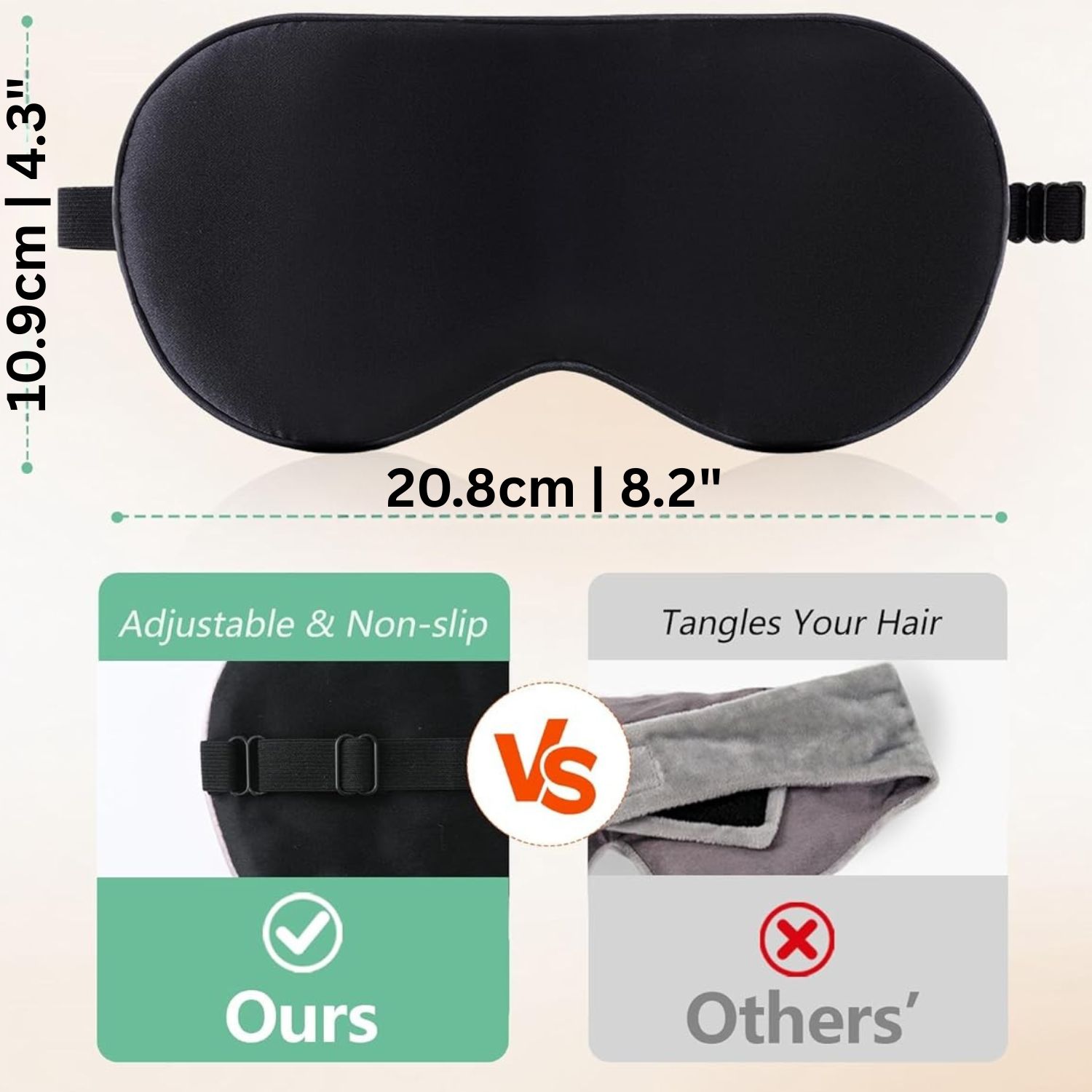 Silk Sleep Mask dimensions and specifications