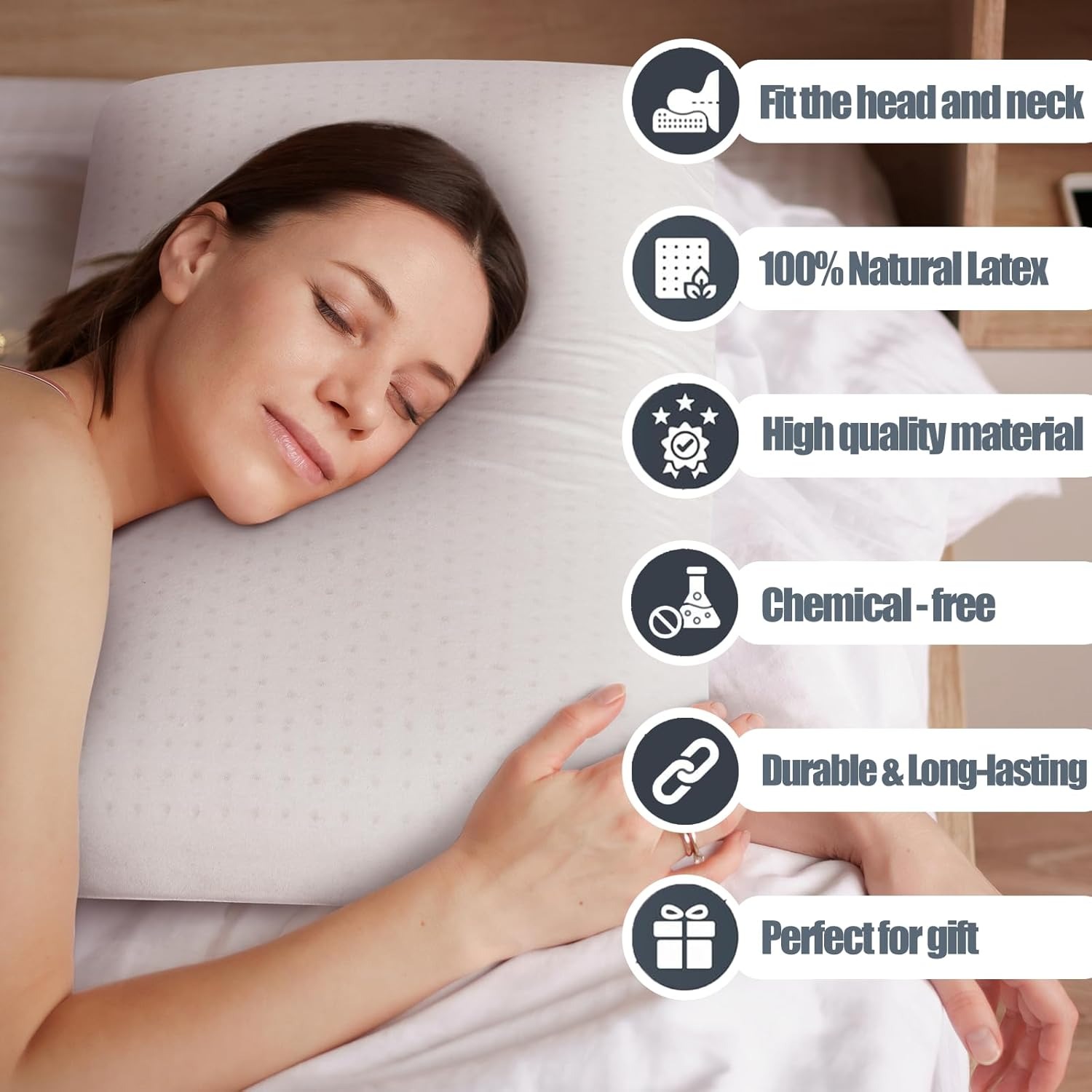 Natural Dunlop Latex Pillow King Size — image 4