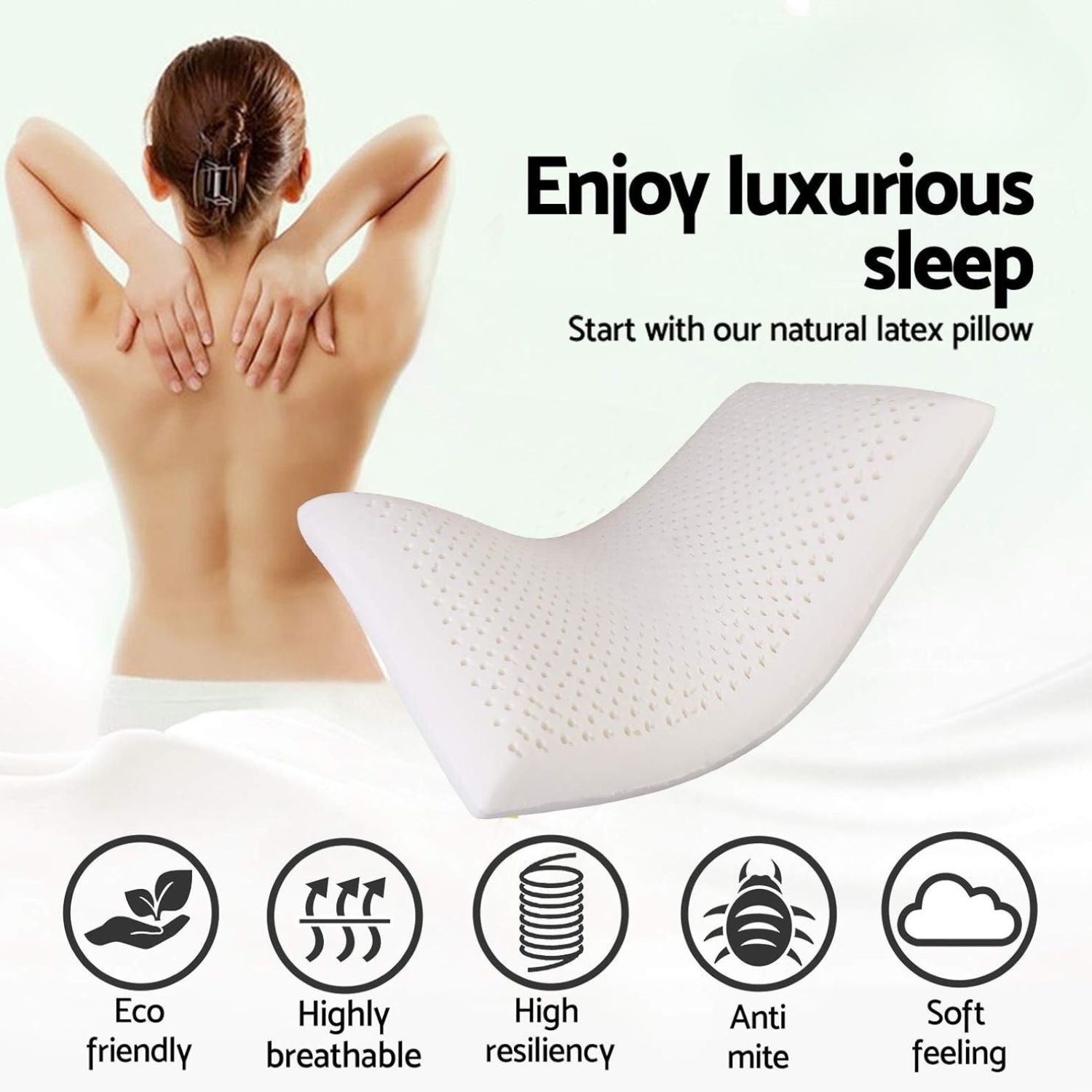 Natural Dunlop Latex Pillow King Size — image 6